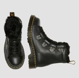 Dr. Martens 1460 Faux Fur Lined Leather Lace Up Boots